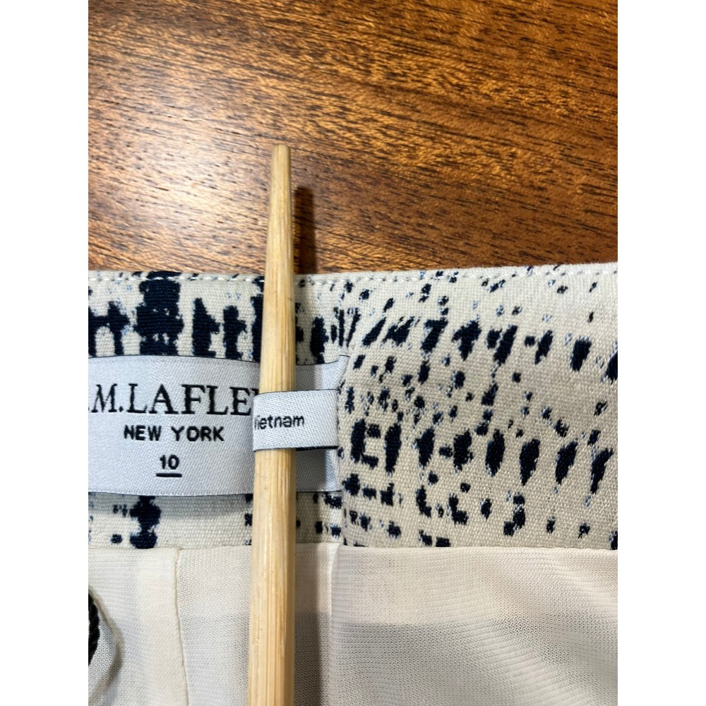 NWT‎ M.M.LaFleur Noho 1.0 Skirt Size 10 Cubist Jacquard Ivory Galaxy Blue Casual - Picture 13 of 16